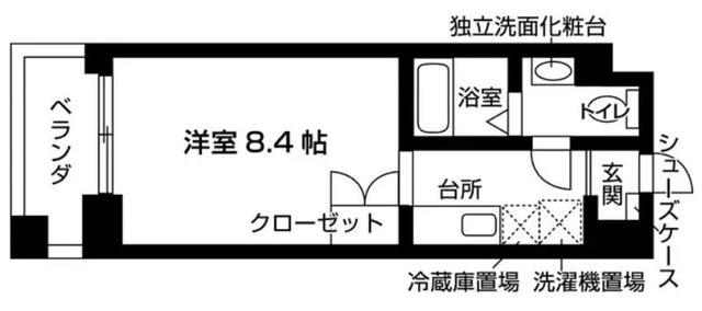 ドゥーエ新百合ヶ丘(1K/3階)の間取り写真