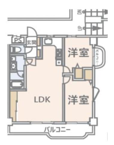 ラレーブ光が丘公園(2LDK/3階)の間取り写真