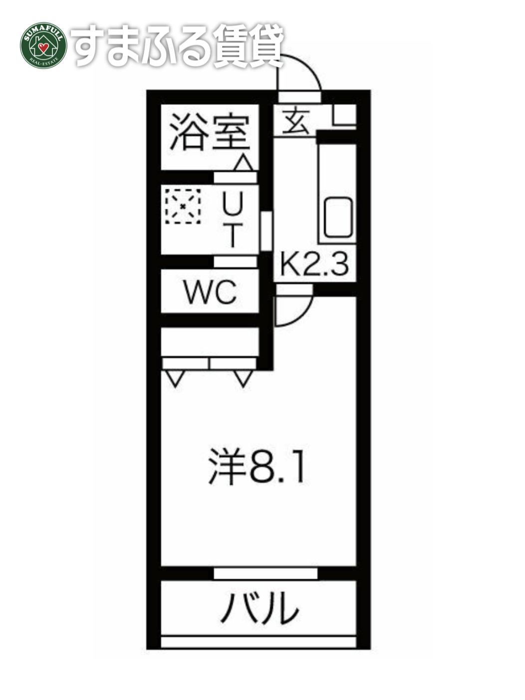 ESPERANZA 羽根西(1K/3階)の間取り写真