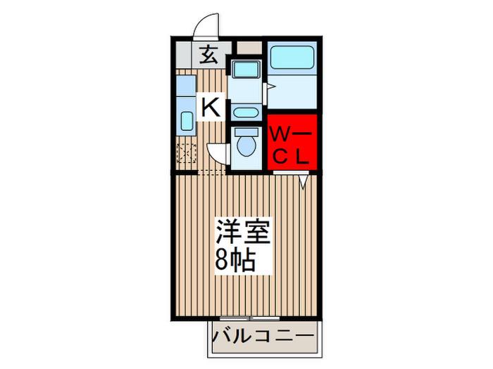 ラルジュ(1K/2階)の間取り写真