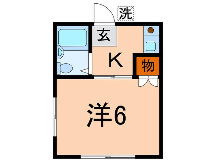エステート白山(1K/2階)の間取り写真