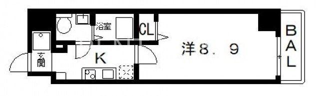 SKY YAO(1K/7階)の間取り写真