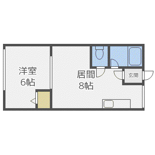 シティハイムパレス17(1LDK/1階)の間取り写真