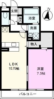 インペリアルパレス(1LDK/3階)の間取り写真