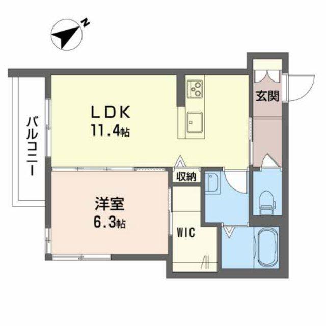 ベレオ ファン メリージェ(1LDK/2階)の間取り写真