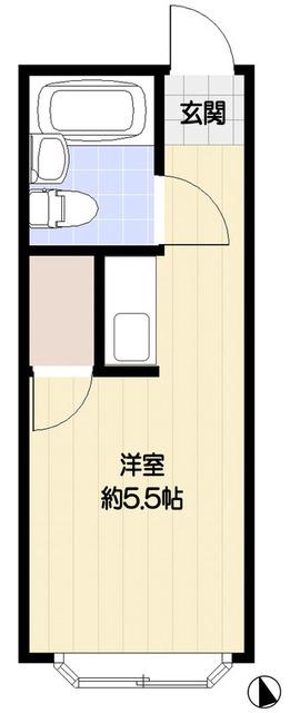 パレス池袋(ワンルーム/2階)の間取り写真