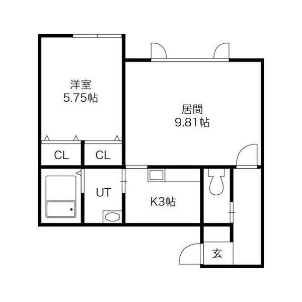 PIA COURT CHANTE(1LDK/2階)の間取り写真