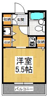 朝日プラザ河内長野デポーフロント(1K/4階)の間取り写真