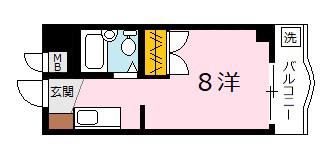 グランビア落合(ワンルーム/2階)の間取り写真