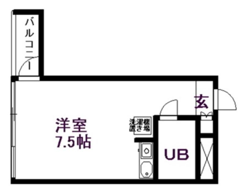 ブランハイム長町(ワンルーム/4階)の間取り写真