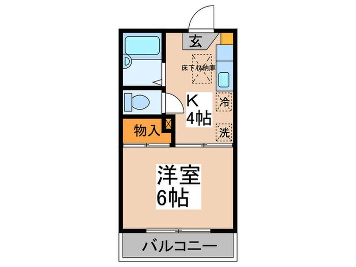 シュテルネス・ハウゼ(1K/1階)の間取り写真