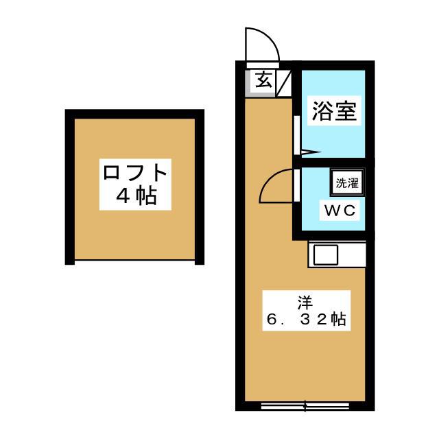 プレステージ(ワンルーム/2階)の間取り写真