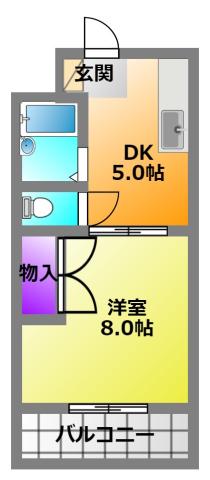 MAISON AMI(1DK/1階)の間取り写真