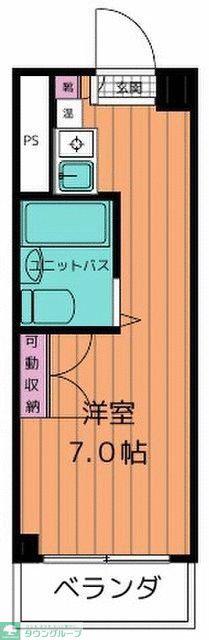 グレースヒルズ(ワンルーム/5階)の間取り写真