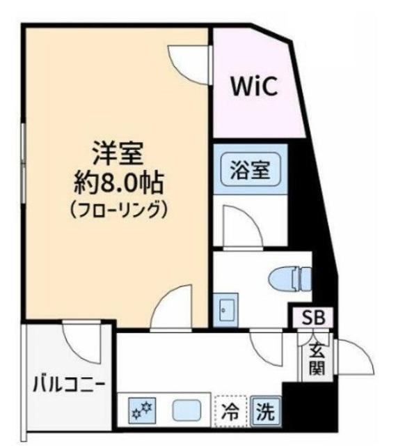 グロース北赤羽(1K/4階)の間取り写真