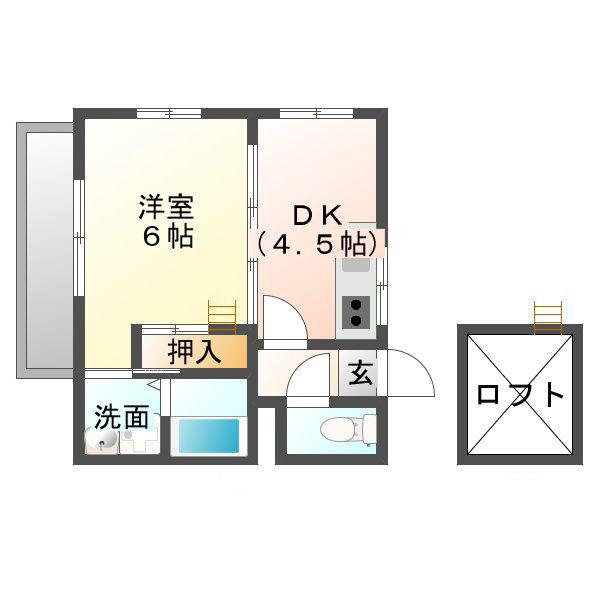 STUDIO YOU SAY(1DK/3階)の間取り写真