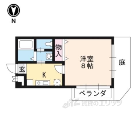 ララ東山(1K/1階)の間取り写真