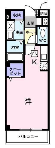 セレッソ大泉学園(ワンルーム/2階)の間取り写真