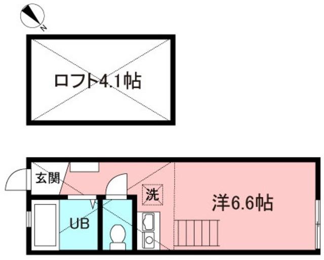 フローレス小田(ワンルーム/2階)の間取り写真