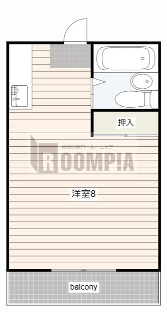 プチコーポみさ(ワンルーム/2階)の間取り写真