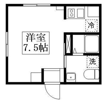 グランヒルズ浅草(ワンルーム/2階)の間取り写真