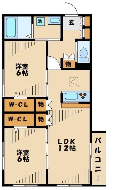 ROYAL(2LDK/1階)の間取り写真