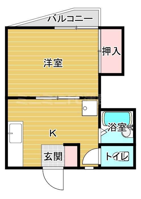 メゾン菱池(1K/1階)の間取り写真