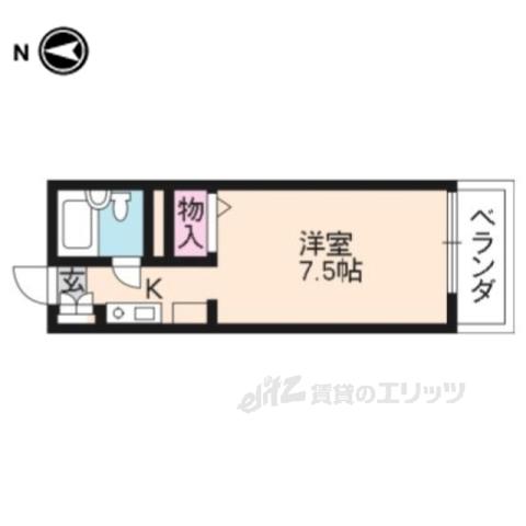 プレジールTAKEROKU(1K/1階)の間取り写真