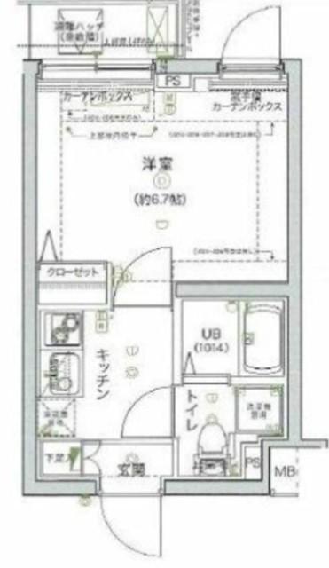 エスペルーモ上池台(1K/4階)の間取り写真