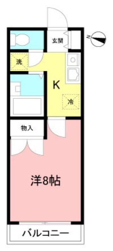 リフォックスハイム館町(1K/1階)の間取り写真