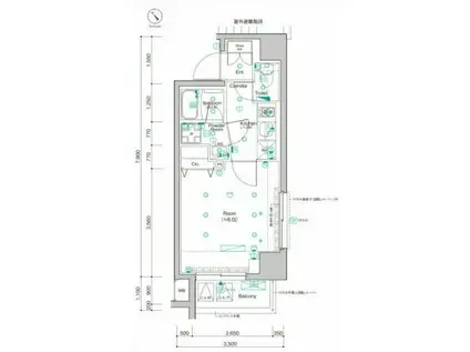 シーフォルム南池袋(1K/6階)の間取り写真