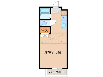ティーエムズ香坂(ワンルーム/2階)の間取り写真