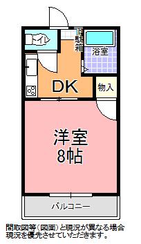 エクセレントラック(1DK/2階)の間取り写真