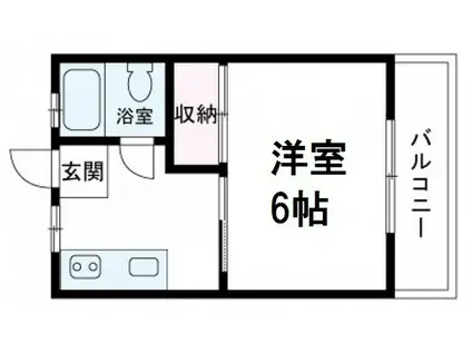 K・B・M長束(1K/2階)の間取り写真