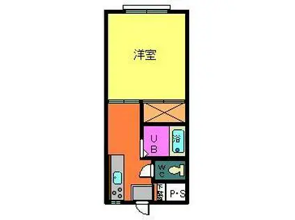 ハイツ伊藤2号館(1K/2階)の間取り写真