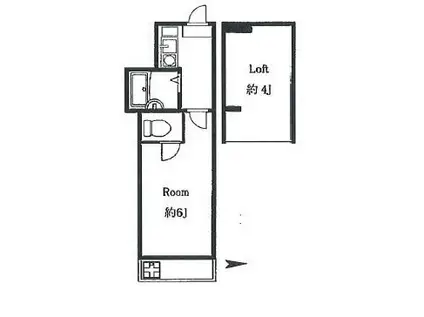 ペアシティ品川(ワンルーム/2階)の間取り写真