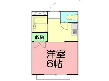 ロイヤルエモンド藤沢(ワンルーム/2階)の間取り写真
