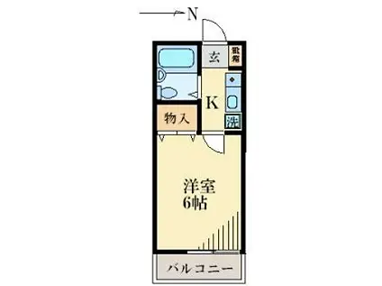 メゾン佑(1K/2階)の間取り写真