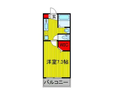 ダブルレインボー六実(1K/2階)の間取り写真