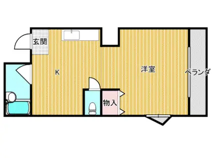 パークアベニュー桜ノ宮(1K/3階)の間取り写真