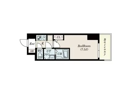 S-RESIDENCE新大阪ウエスト(1K/6階)の間取り写真