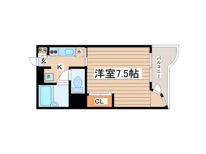 旭コンフォート八乙女(1K/3階)の間取り写真