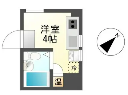 プチリヴェール昭和町(ワンルーム/4階)の間取り写真