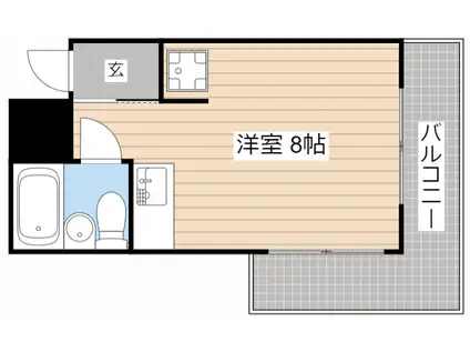 シャトレービル(ワンルーム/2階)の間取り写真