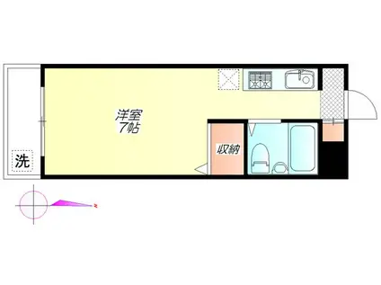 TAIYOマンション(ワンルーム/1階)の間取り写真