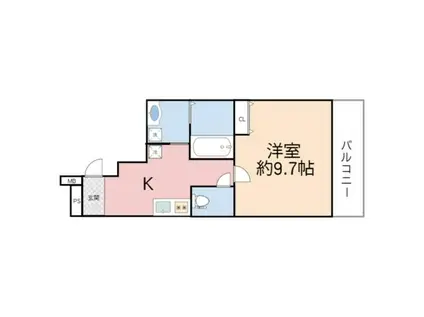 フジパレス今川駅東Ⅱ番館(1K/3階)の間取り写真