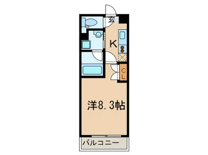 タウンライフ藤ヶ丘西(1K/4階)の間取り写真