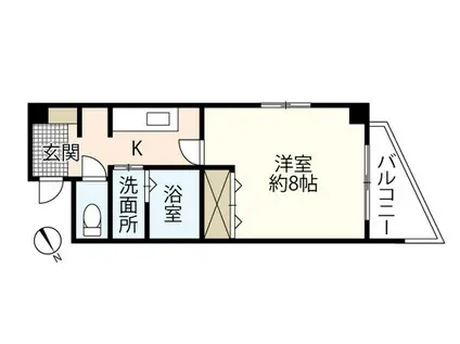 木村マンション(1K/3階)の間取り写真