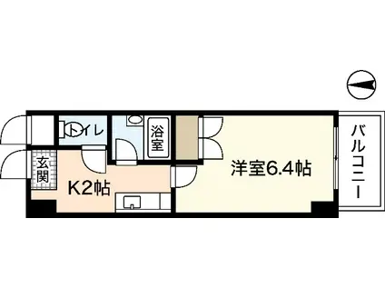 サンパレス横川(1K/8階)の間取り写真