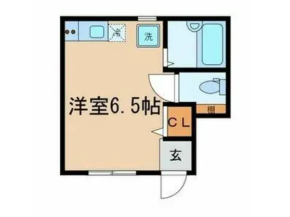 アペックス・下高井戸II(ワンルーム/1階)の間取り写真
